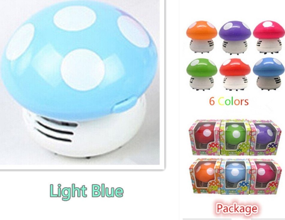 Makhry Mushroom Shaped New Portable Corner Desk Vaccum Cleaner Mini Cute Vacuum Cleaner Dust Sweeper (green) N12