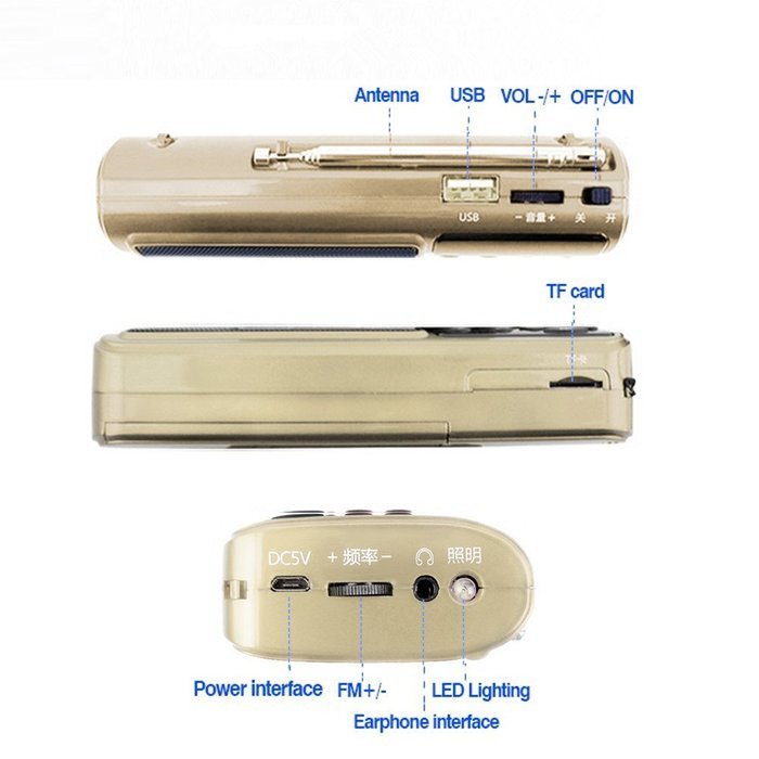 SAST Personal Portable FM Radio ultralight weight(4.8ounce) With Flashlight, Hi-Fi Digital Music Player, Support... N20