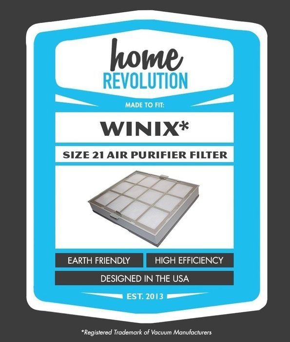 Winix Size 21 Home Revolution Brand Replacement Air Purifier Filter & Cassette; Fits P300, WAC9500, WAC9000, WAC5000...