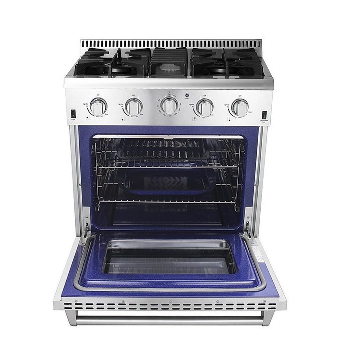 Anself THOR KITCHEN 30-inch Dual Fuel Range Stainless Steel Free Standing Gas Range 4.2 Cu. Ft Professional Kitchen...