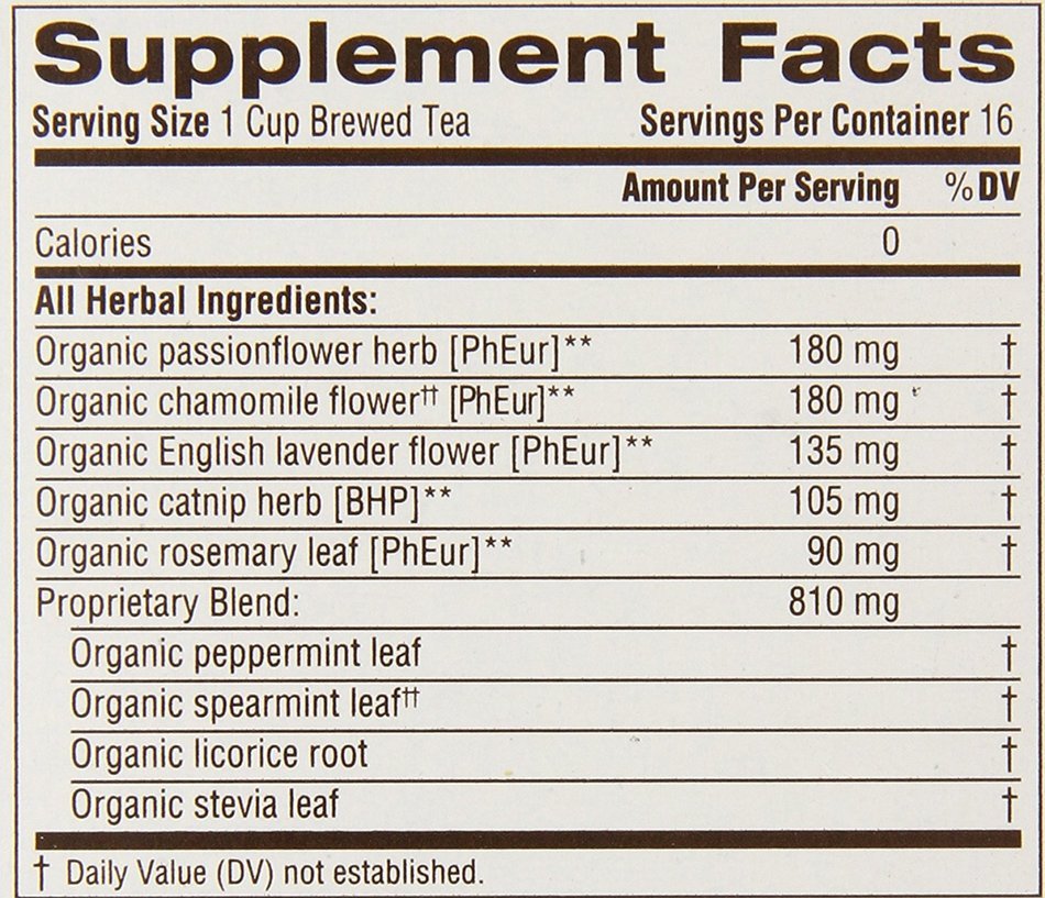 Traditional Medicinals Organic Cup of Calm Tea, 16 Tea Bags (Pack of 6)