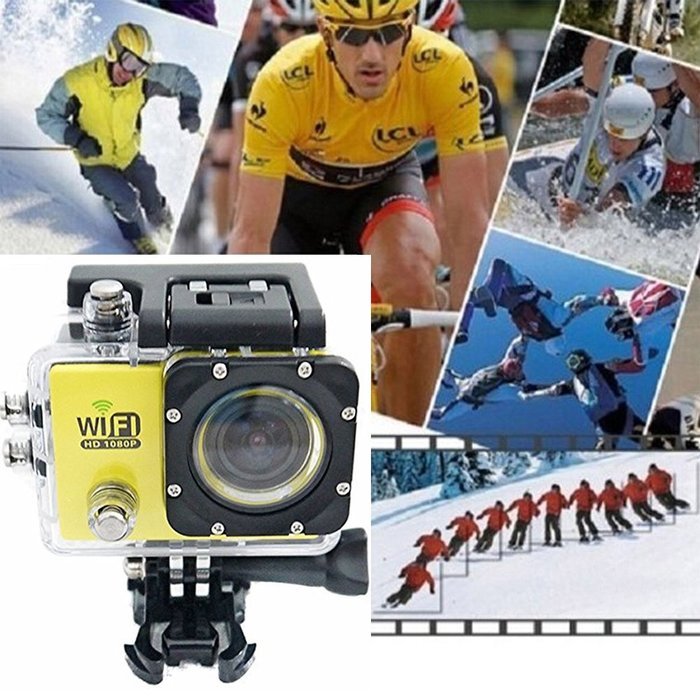 SJ6000 WiFi Version 2" LCD Display 170&deg; Wide Angle 1080P HD 30M Waterproof Outdoor Helmet Sport DV Digital Video... N4