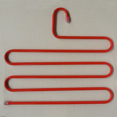 MuLuo Multifunction Serpentine S-type Multi-Layered Magic Pants Hanging Pants Rack Pants Folder green s N5