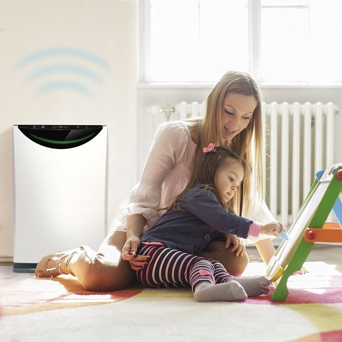 Dreval D-850 HEPA 0.1 Micron UV Light 7 Stage Air Purifier Humidifier with Odor Sensor N2