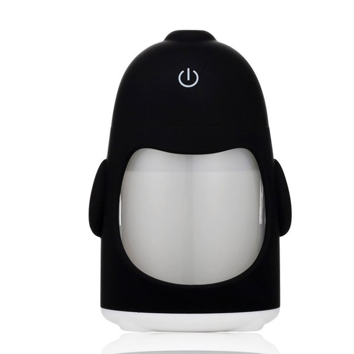 YCTA Portable Penguin Humidifier Mini Night Light USB Humidifier Air Purifier, White