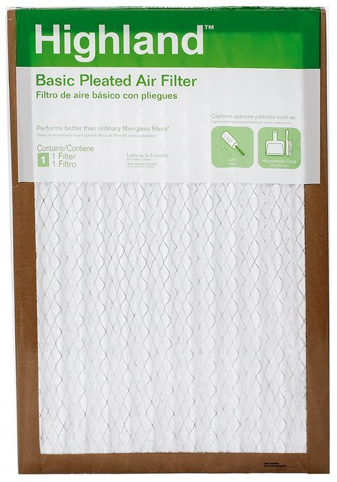 3M FBA23DC-6 14" X 24" X 1" Highland&trade; Basic Pleated Air Filter