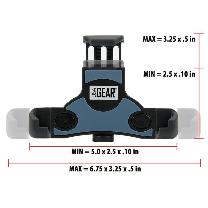 Smartphone Tripod and Action Cam Mount Adapter by USA Gear with Standard Tripod Socket and J-Hook Attachment for... N2
