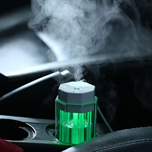Gefee USB Powered 7 Colour Light Touch Humidifier Exquisite 7 Colour Night Light Pure Evaporation Electrical Heating...