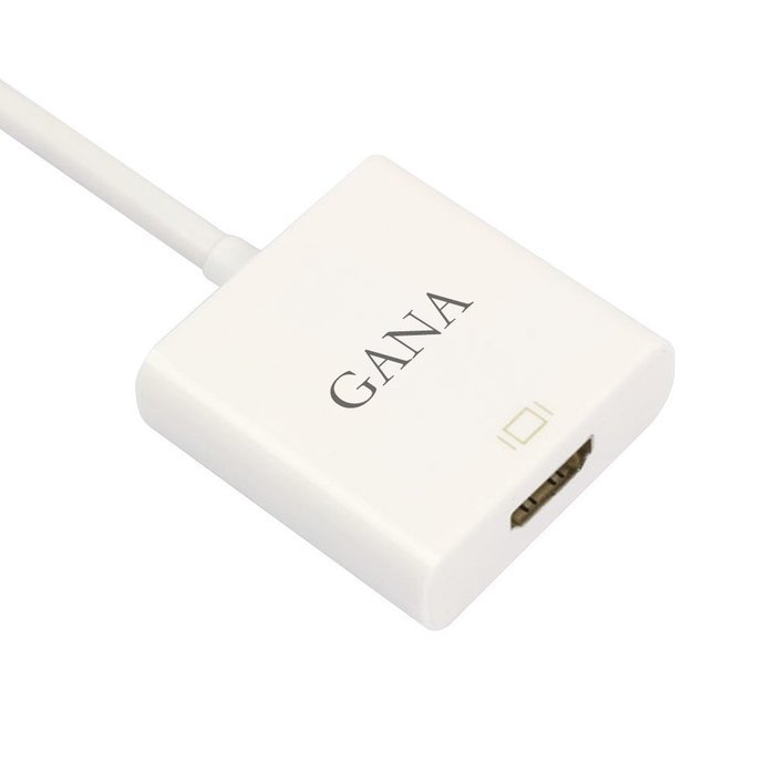 GANA Mini DisplayPort (DP) Male To Female Adapter Cable (Mini DP to HDMI 10ft Black) N44