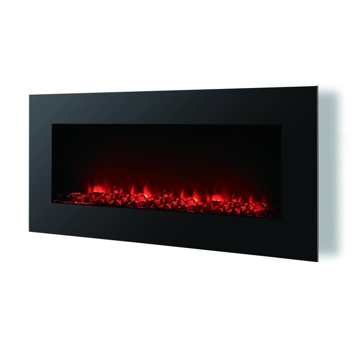 HomCom 40&rdquo; LED Wall Mounted Electric Fireplace w/Remote - Black N4