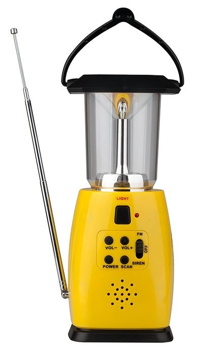 iRonsnow IS-039 Solar Hand Crank Emergency LED Camping Hiking Lantern Flashlight with FM Radio & Siren, 500mAh... N7