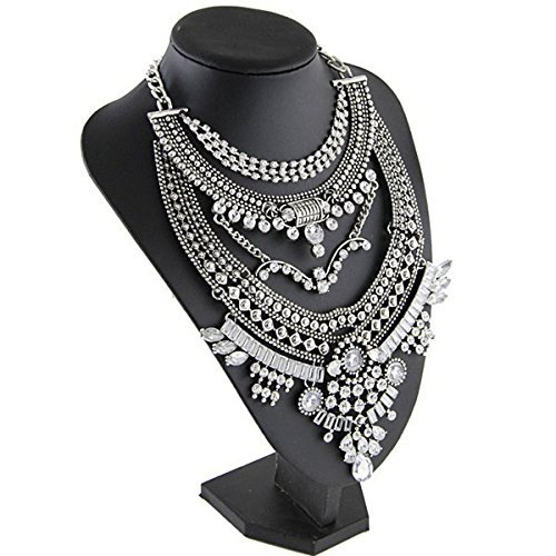 Vintage Bib Rhinestone Crystal Statement Choker Necklace For Women by Greengroup15 N2