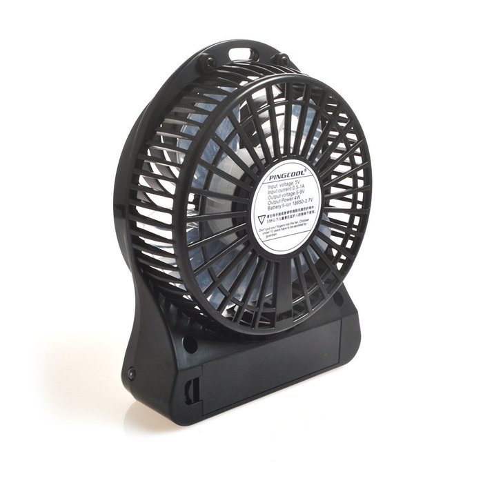 Onvian Mini USB Cyclone Table Outdoor Personal 4 inch Fan 3 Level Speed Cooling with LED