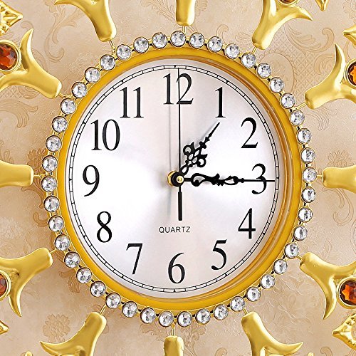 Creative Golden Diamond Lily Clock The Sitting Room Quiet Large Wall   5233181 