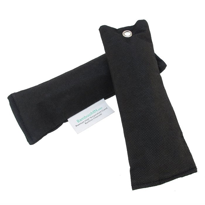 BambooMN - Bamboo Charcoal/Activated Carbon Air Purifying Bags/Freshening Odor Absober - Black - 4 Pairs (8 pcs...