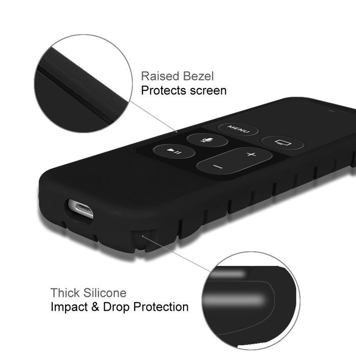 Apple TV (4th Gen) Remote Case - Casebot [Honey Comb Series] Light Weight [Anti Slip] Shock Proof Silicone Cover... N18