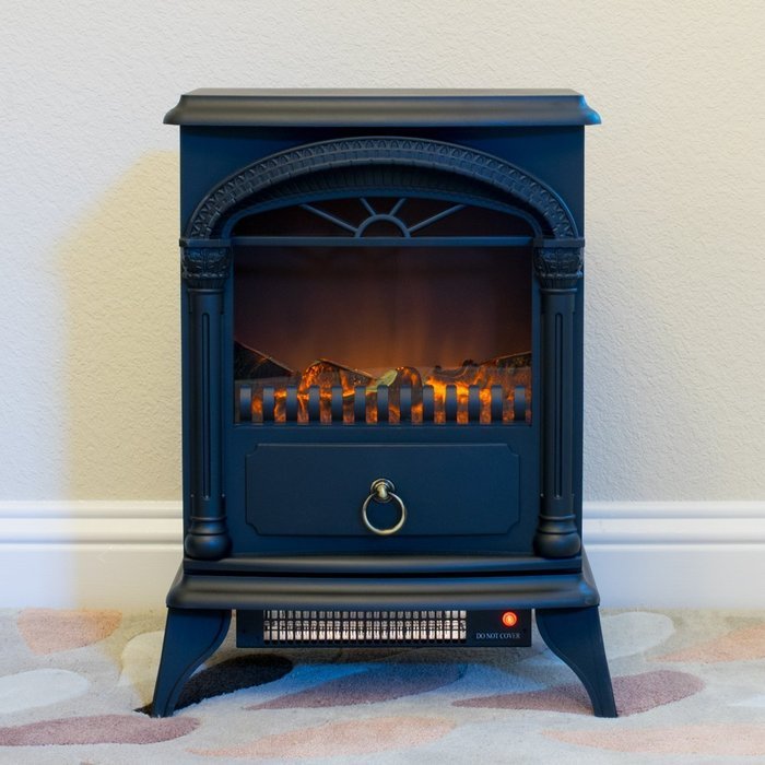 Hamilton 22-inch Portable Free Standing 1500W Electric Fireplace Stove with Realistic Fire and Vintage Logs -... N4