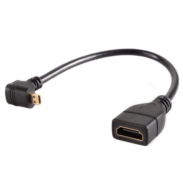 UCEC Down Angle Micro-HDMI to HDMI Cable - Male to Female - Supports Ethernet, 3D and Audio Return N14
