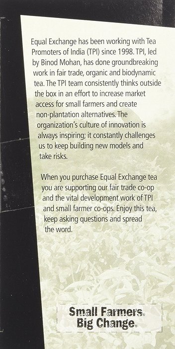 Equal Exchange Organic Green Tea, 20-Count (Pack of 3) N2
