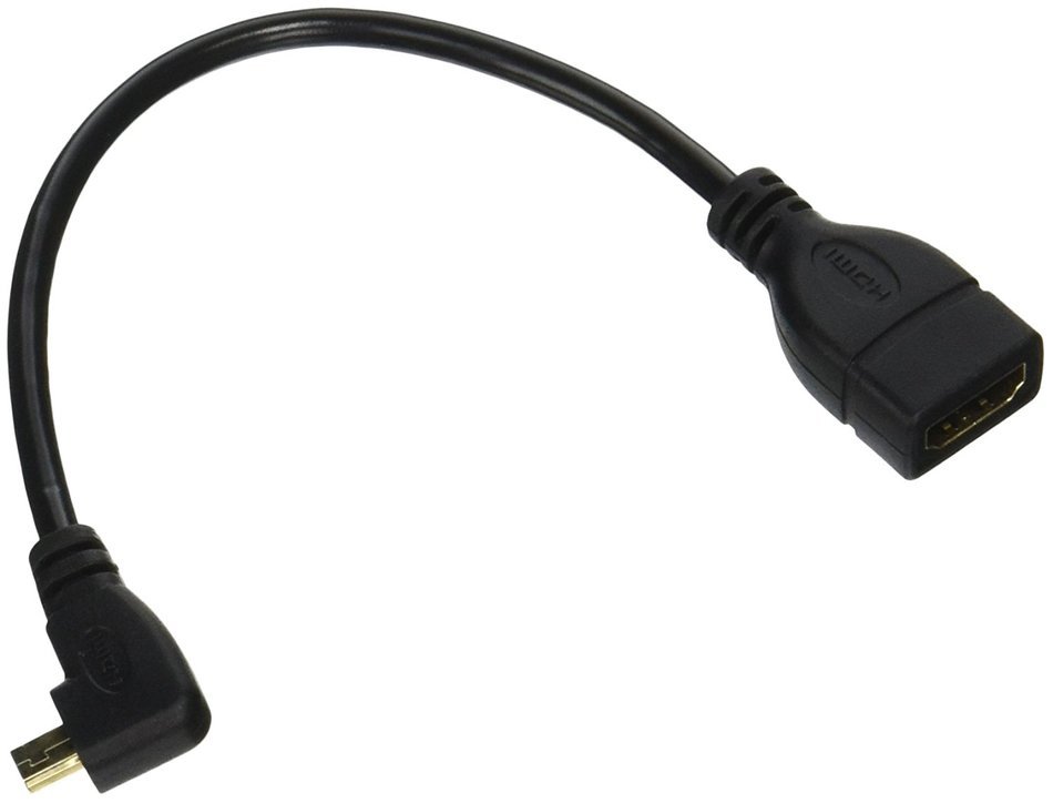UCEC Down Angle Micro-HDMI to HDMI Cable - Male to Female - Supports Ethernet, 3D and Audio Return N19