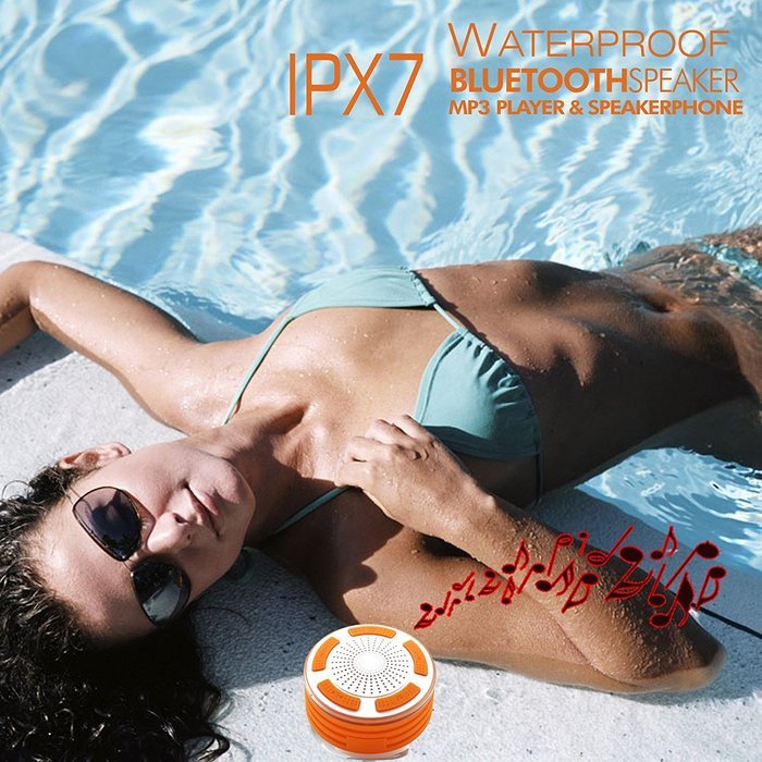KONG KIM IPX7 100% Waterproof & Dust-proof Floating Bluetooth Shower Speaker Compatible with all Bluetooth devices... N7