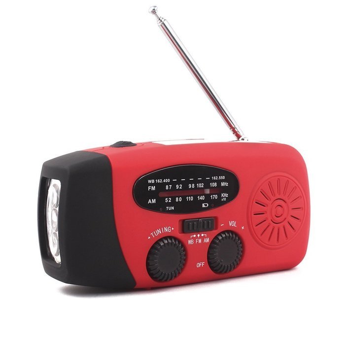 Lecmal Portable Emergency Solar Crank AM/FM/NOAA (WB) Weather Radio with LED Flashlight, Smartphone Cell Phone... N7
