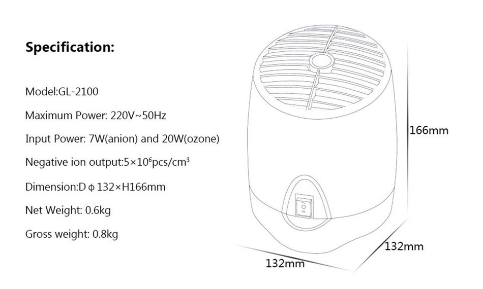 RIGOGLIOSO Desktop Air Purifier, Air Ionizer ,Portable Air Purifier, True HEPA Air Cleaner Remove Cigarette Smoke... N9