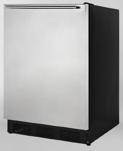 Summit AL752BSSHH 24" 5.5 cu. ft. Compact ADA Compliant All-Refrigerator with Adjustable Thermostat Automatic...