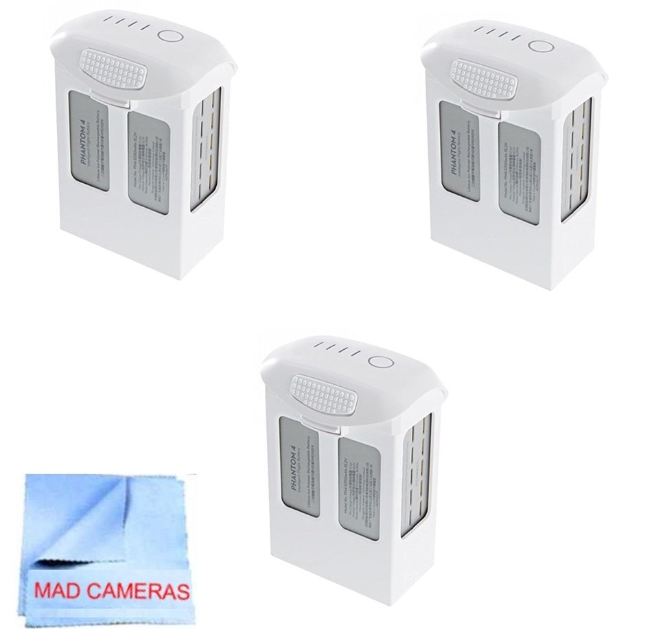 DJI Phantom 4 Battery Power Kit - Includes 3 Intellegent In Flight Batteries