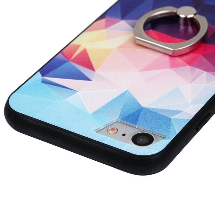 Badalink iPhone 7 Case (4.7") 360 Degree Rotating Ring Holder Kickstand Shockproof Soft TPU Rubber Bumper Frame... N78