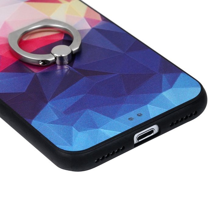 Badalink iPhone 7 Case (4.7") 360 Degree Rotating Ring Holder Kickstand Shockproof Soft TPU Rubber Bumper Frame... N79
