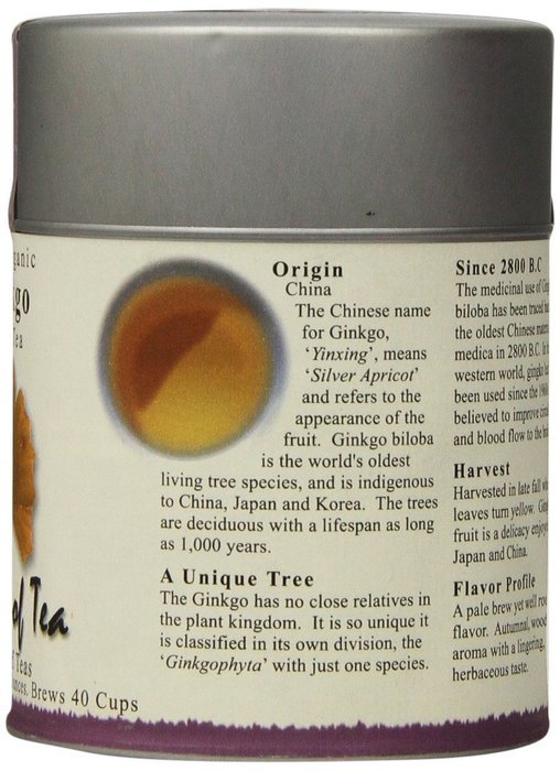 The Tao of Tea, Gingko Herbal Tea, Loose Leaf, 2 Ounce Tin
