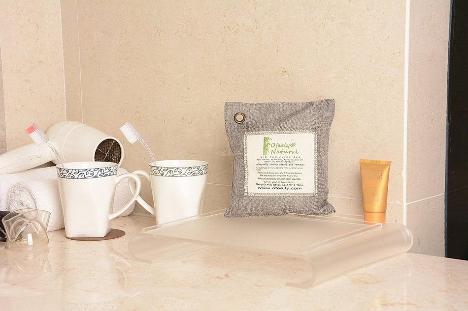 Ofeely Air Purifying Bag 200g Natural Bamboo Charcoal Deodorizer Naturally Removes Odor,Allergens and Harmful... N7