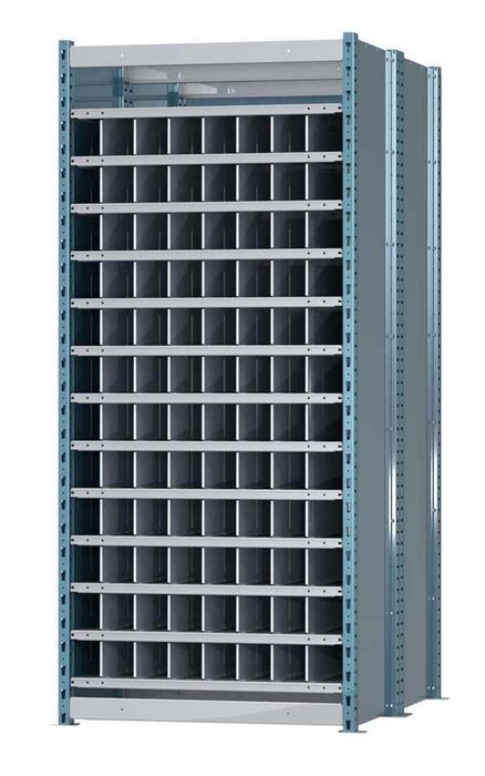 13-Shelf Deep Bin Shelving in Blue
