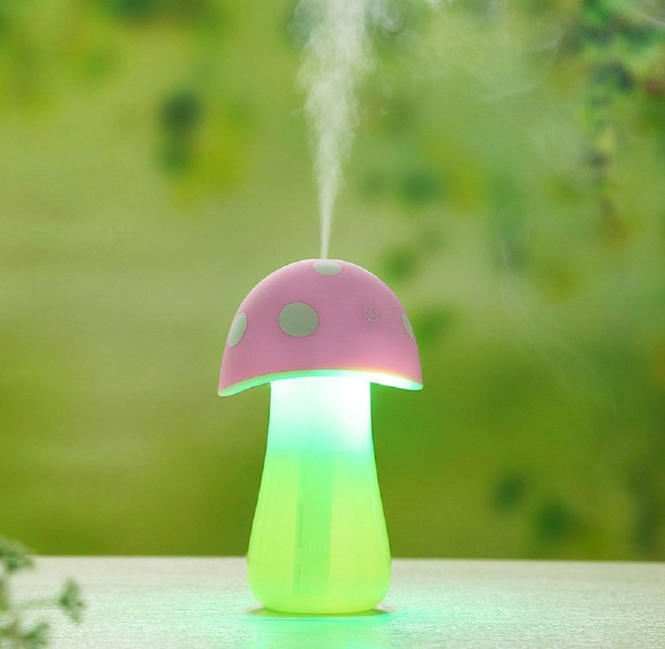 Rukiwa Home Aroma LED Humidifier Mushroom Air Diffuser Purifier Atomizer New (Coffee) N2