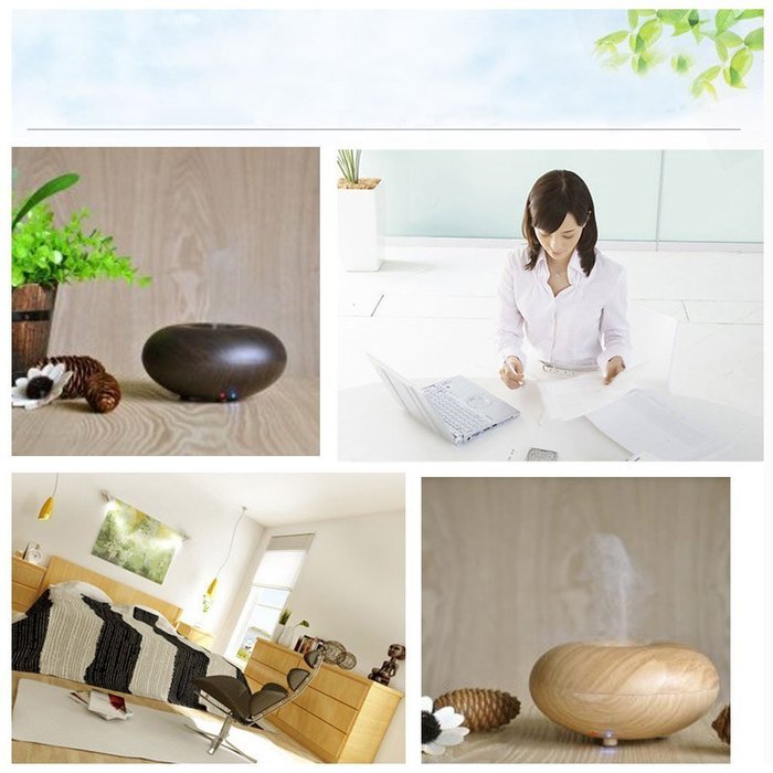 CNUALV Ultrasonic Ion Humidifier Purifier Aroma Air Aromatherapy Essential Oil Diffuser Ionizer for Bedrooms Living...