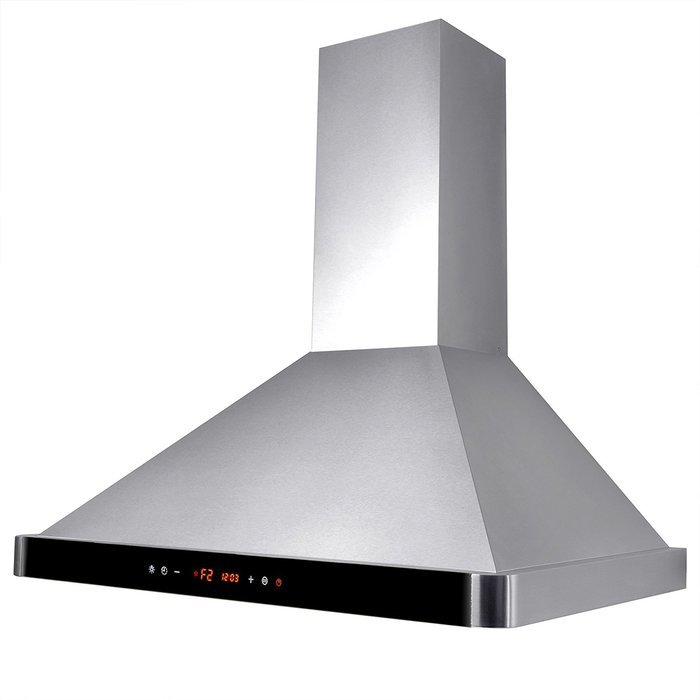 AKDY 30" Stainless Steel Wall Mount LED Touch Control Range Hood AZ-63175D-BK N4