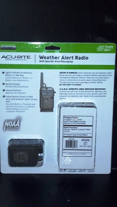 Acurite Portable Weather Alert Radio With Bonus N2