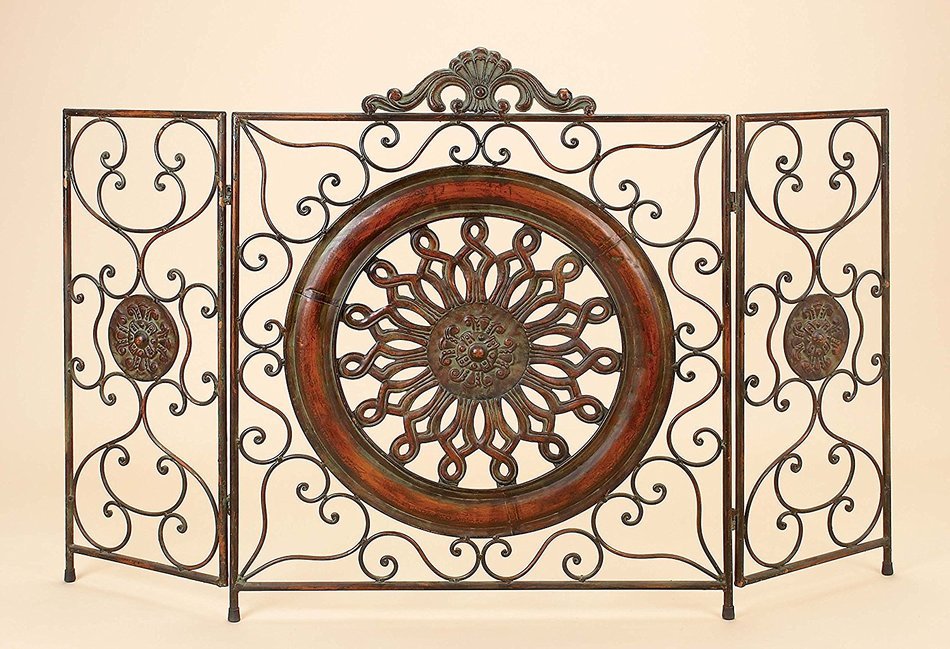 Deco 79 21871 Metal Fire Screen, 35"H/55"W N3