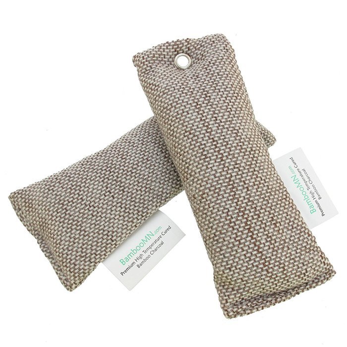 BambooMN - Bamboo Charcoal/Activated Carbon Air Purifying Bags/Freshening Odor Absober - Black - 4 Pairs (8 pcs... N4