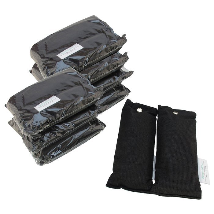 BambooMN - Bamboo Charcoal/Activated Carbon Air Purifying Bags/Freshening Odor Absober - Black - 4 Pairs (8 pcs... N5