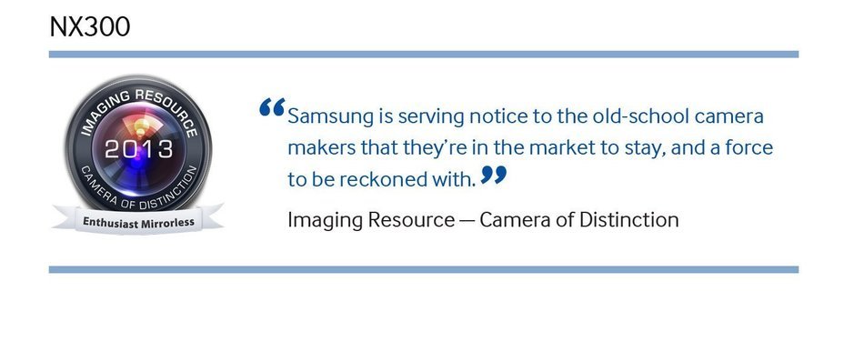 Samsung NX300 20.3MP CMOS Smart WiFi Mirrorless Digital Camera with 18-55mm Lens and 3.3" AMOLED Touch Screen... N10