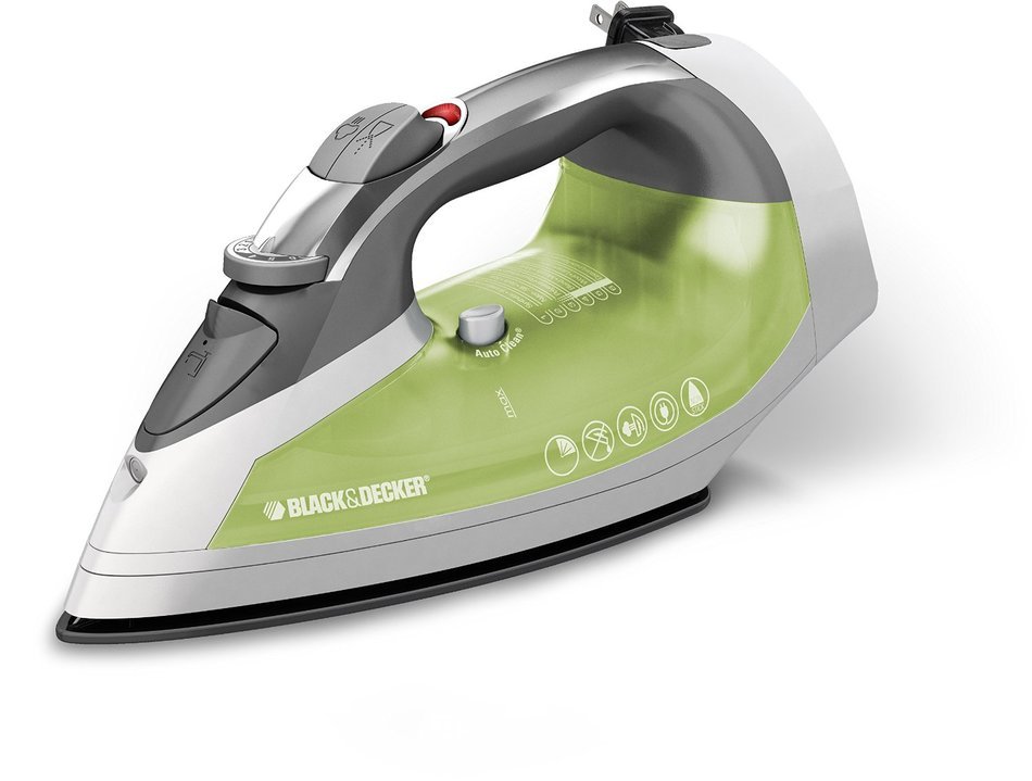 Black & Decker ICR06X Xpress Steam Cord Reel Iron, Grey/Green