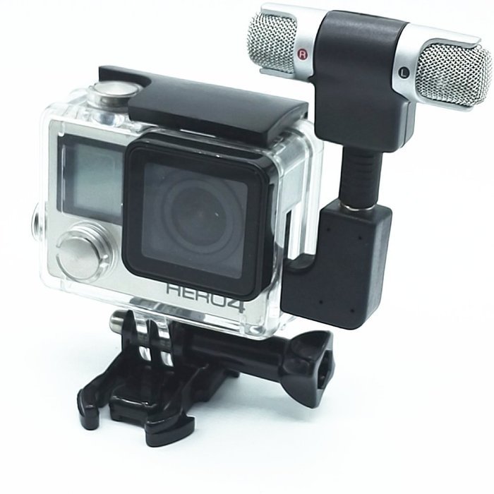 XixiHaha 3.5 mm mic Adapter Microphone accessories with Side Open Case Apply to Gopro Hero3/3+/4 and Digital Cameras N2
