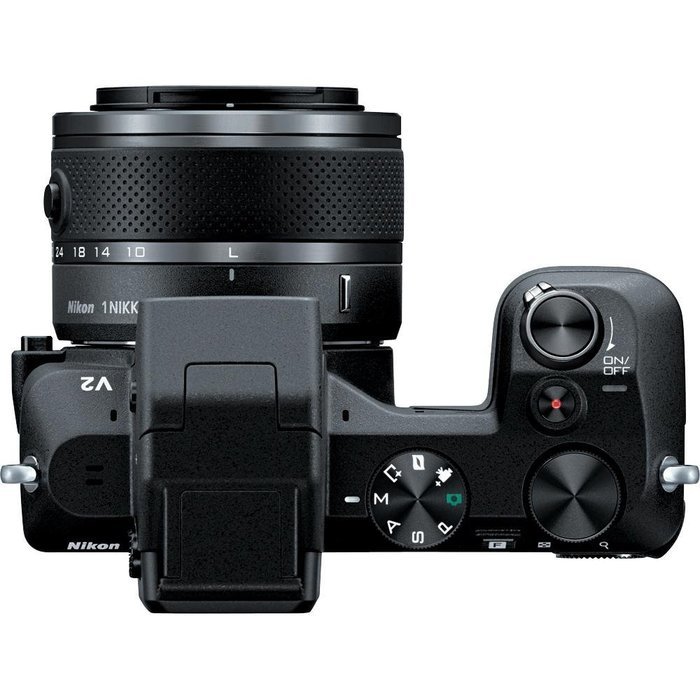 Nikon 1 V2 14.2 MP HD Digital Camera with 10-30mm VR 1 NIKKOR Lens (Black) N7