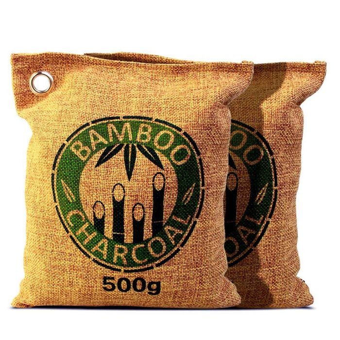 Culon 200g Tan Bamboo Charcoal Bags, Natural Deodorizer Air Freshener, Pack of 2 N2