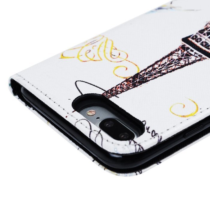 iPhone 7 Plus Case (5.5 inch) - Flip Stand Wallet Case PU Leather Shock-Absorption Soft TPU Inner Bumper Cute... N43
