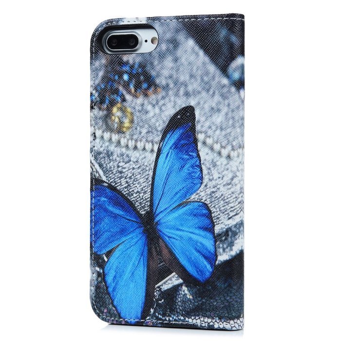 iPhone 7 Plus Case (5.5 inch) - Flip Stand Wallet Case PU Leather Shock-Absorption Soft TPU Inner Bumper Cute... N47