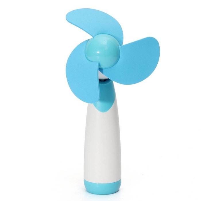TOOGOO(R) Portable Handheld Mini Cooling Cool Fan Super Mute Battery Operated Blue