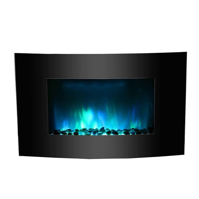 Clevr 750-1500W 36" Adjustable Electric Wall Mount Fireplace Heater Curve Colors